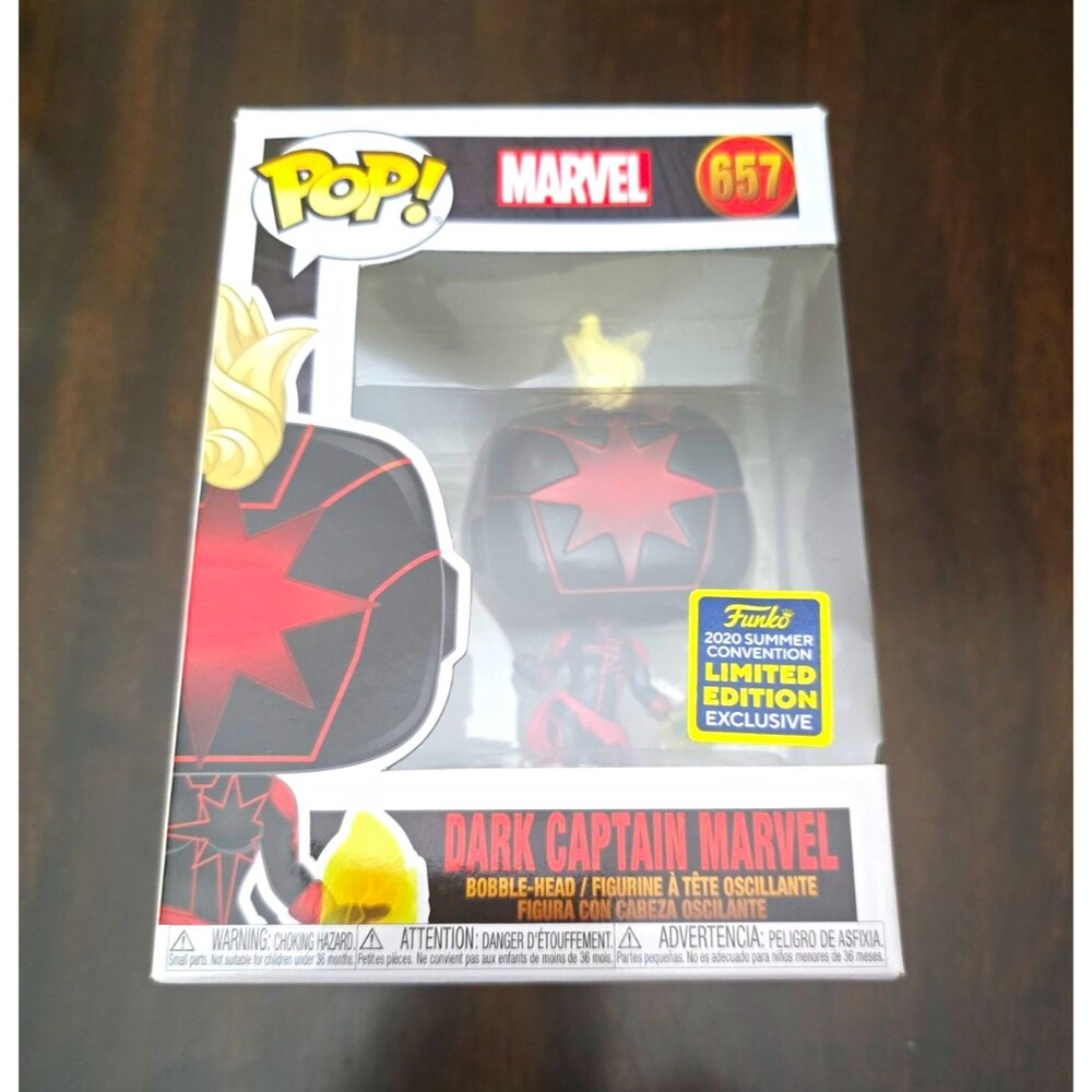 Funko Pop! Marvel Dark Captain Marvel #657 2020 Summer Convention Exclusive LE